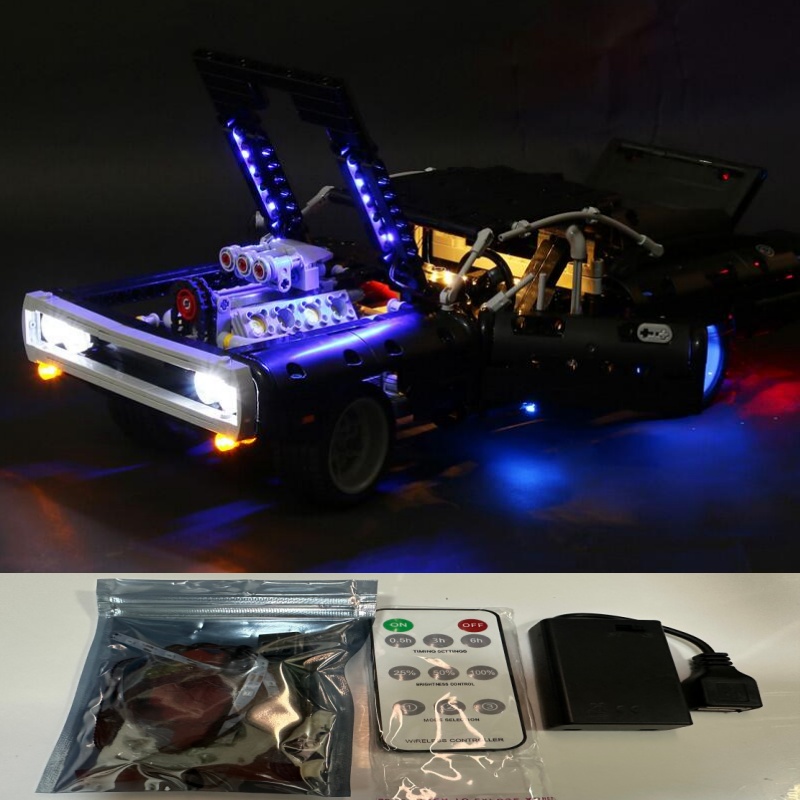 Model Kit Dodge Charger - Kit d'éclairage LED adapté aux blocs