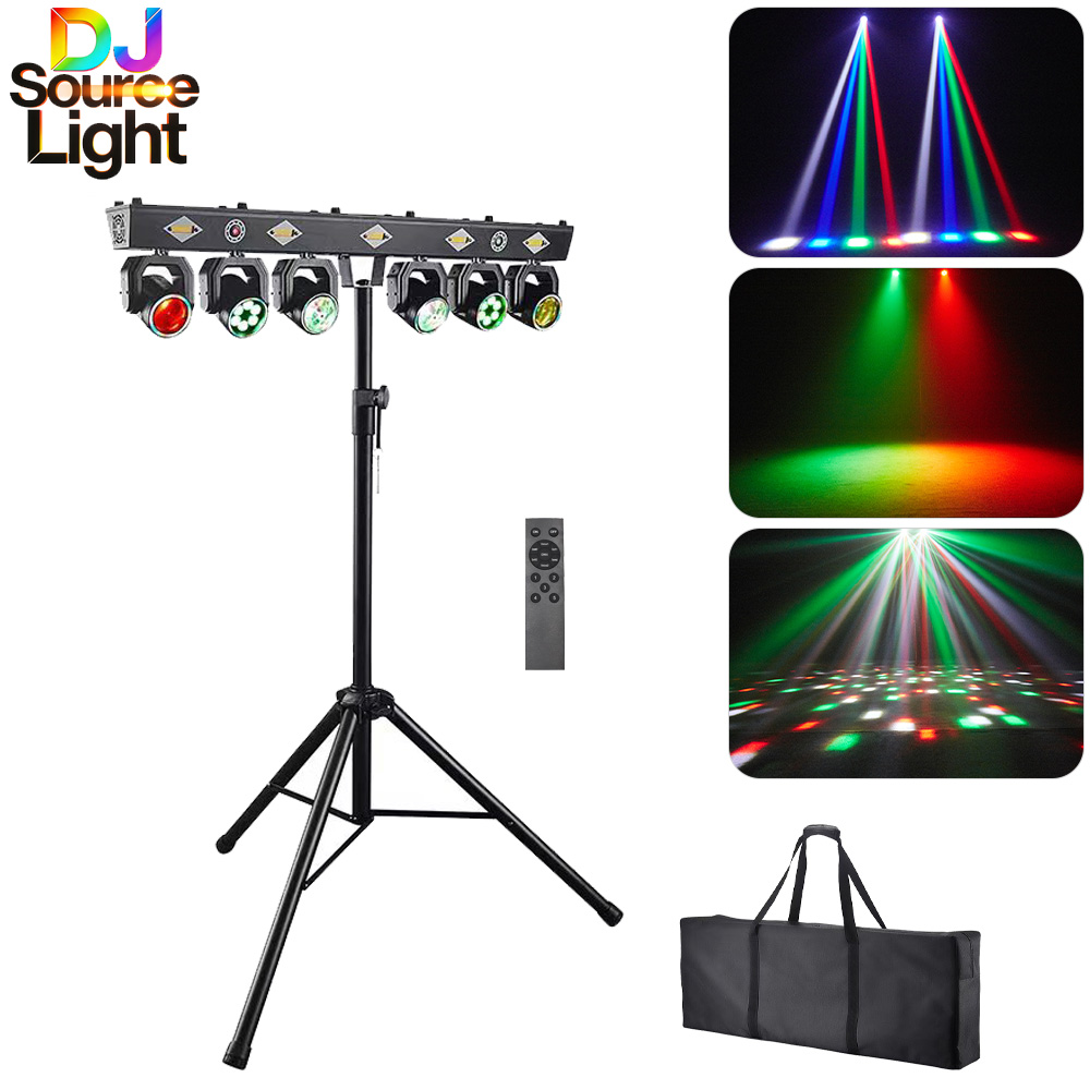 Wash Effect Set - DJSOURCE Projecteur d'effets 6-en-1 : Stroboscope,