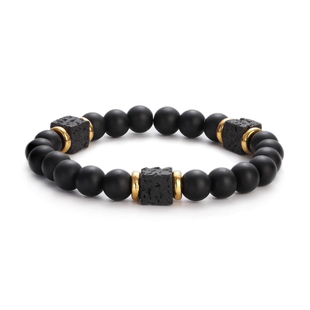 Model Kit Quick - Bracelets classiques en pierre noire pour