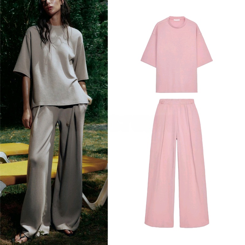 Wash Effect Set - Ensemble T-shirt à col rond et