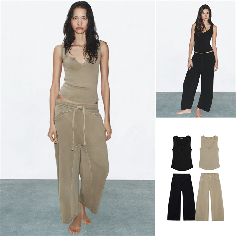 Wash Effect Set - Ensemble décontracté tendance : Haut sans