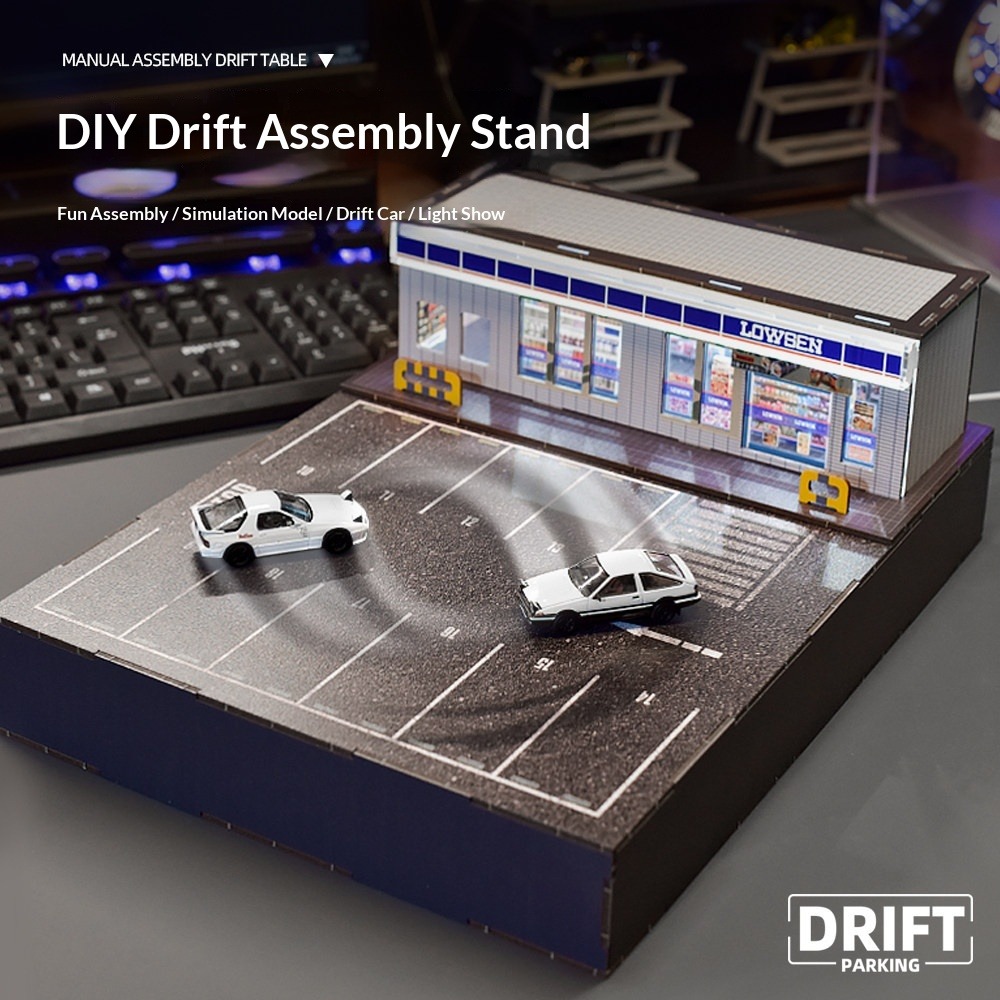 Model Kit Initial D - Modèle de voiture à l'échelle 1:64,