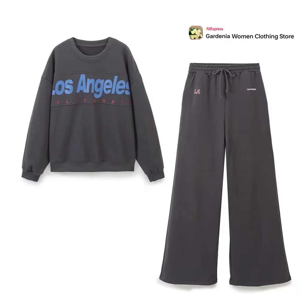 Wash Effect Set - Costume de sport gris foncé pour